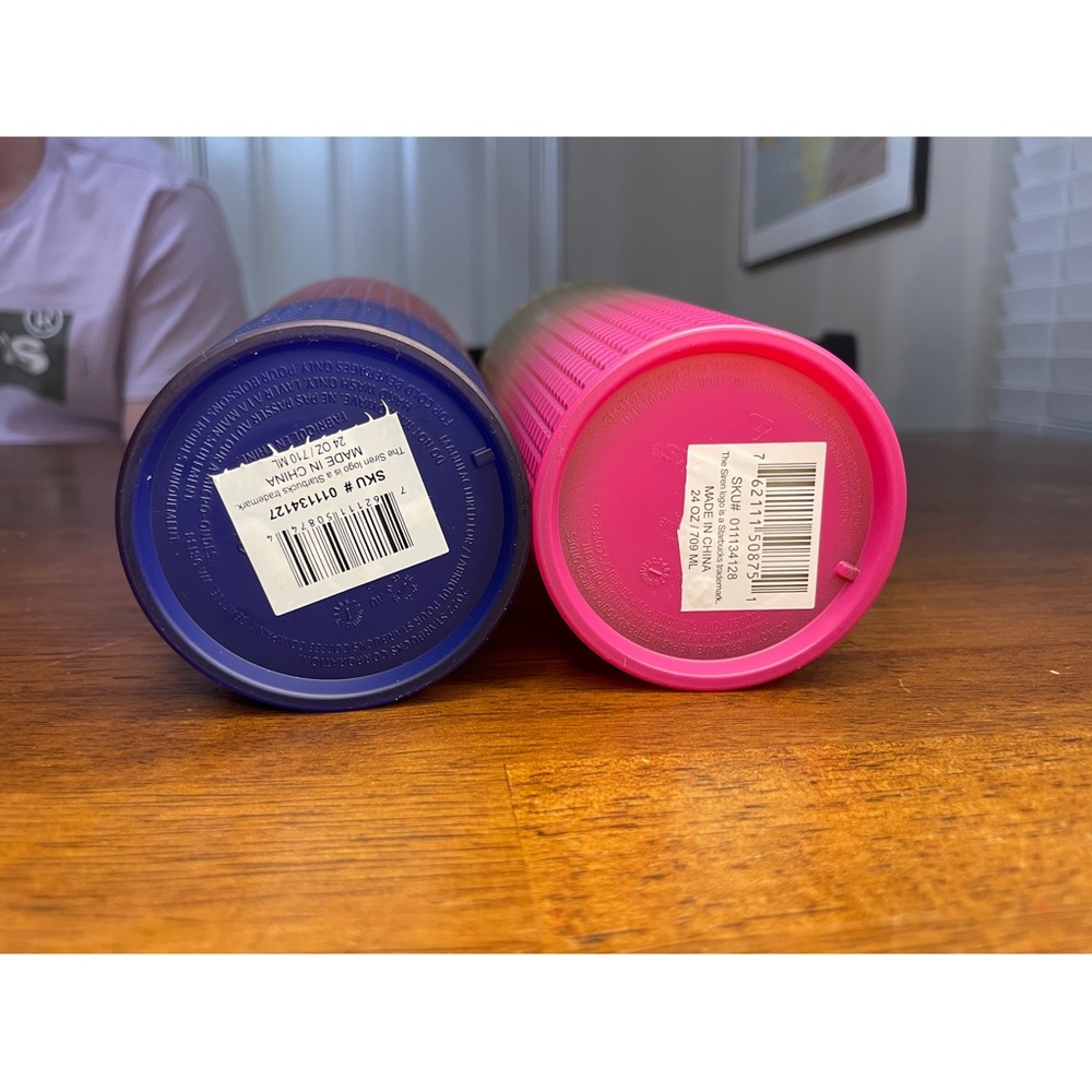 Starbucks Summer 2022 Cold Cup Set - Watermelon Gradient + Lemon Gradient (24oz) - Picture 3 of 5